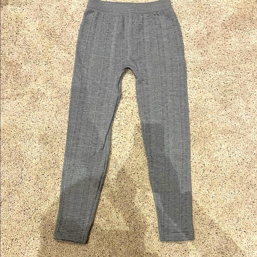 Gray Textured Leggings Size S/M